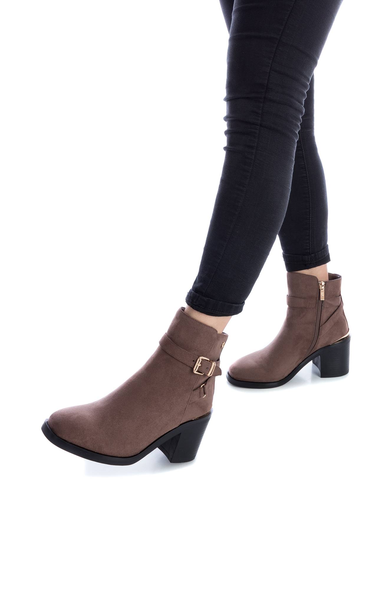 botas de camurça até o tornozelo para mulheres