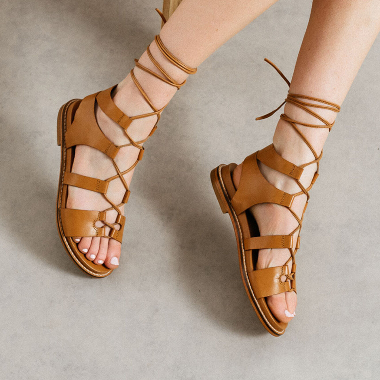 Jonak Sandales en Cuir Watts camel