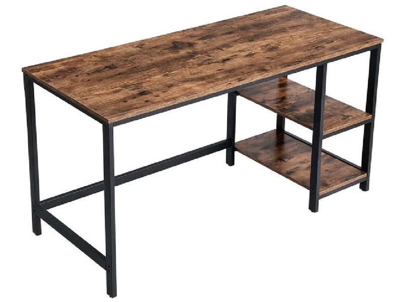 Songmics Tisch LWD55X Vintagebraun-Schwarz Industrie-Look Schreibtisch
