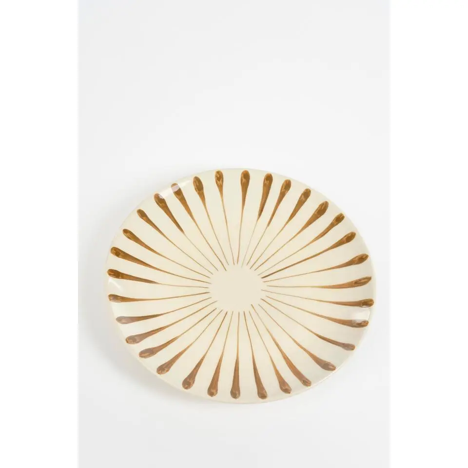 Mica Decorations Elsie Dinerbord - Assorti - H3 x Ø26 cm - Bruin