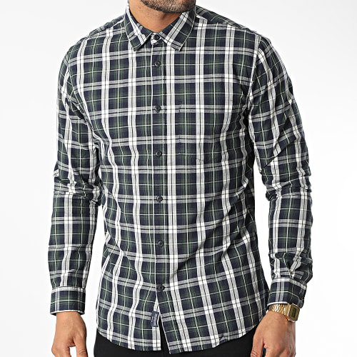 Chemise Manches Longues A Carreaux Gladwin 10048190 Bleu Marine Vert Kaki