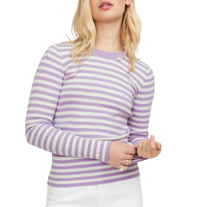 JJXX Jodi Tight Stripe Crew Neck Knit Shirt Dames