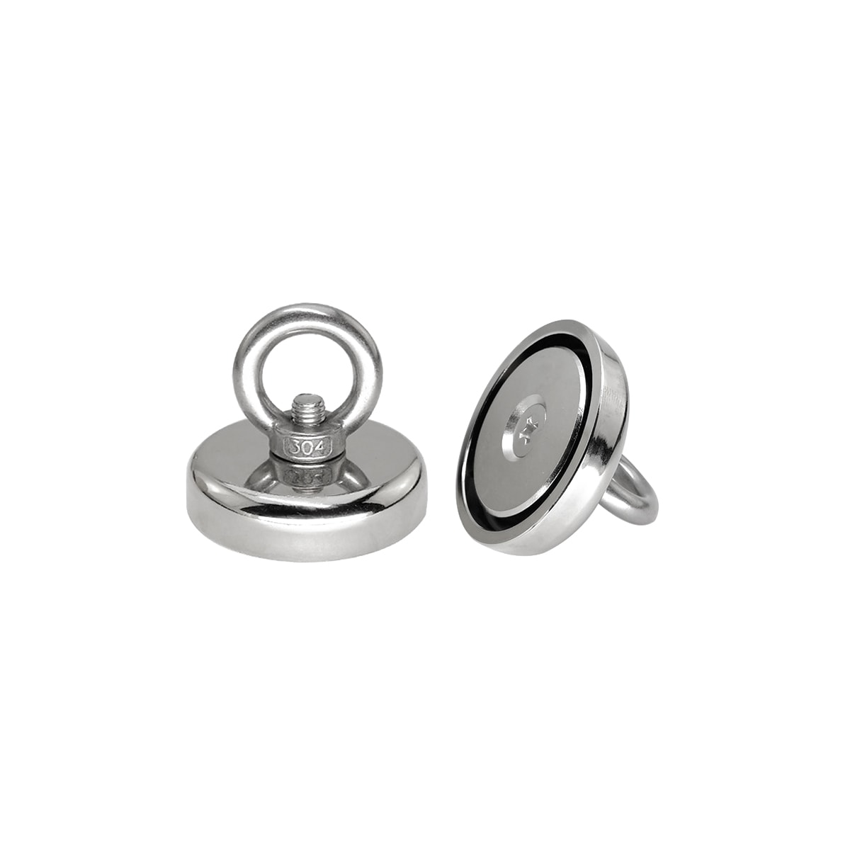 Superkraftig neodymmagnet / fiskemagnet Sølv 20 mm