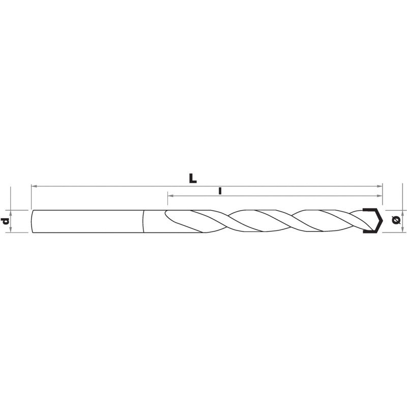 Foret béton-carrelage 2 en 1 Tivoly Technic rouge