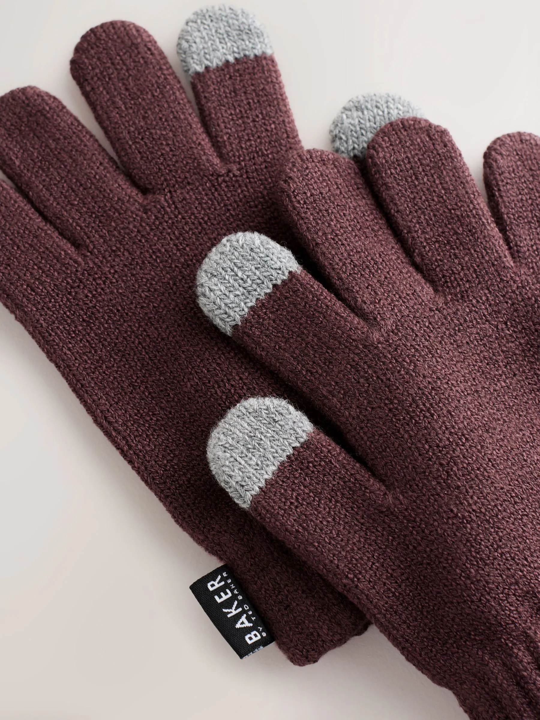 Bruin - Baker By Ted Baker jongensset van muts en handschoenen