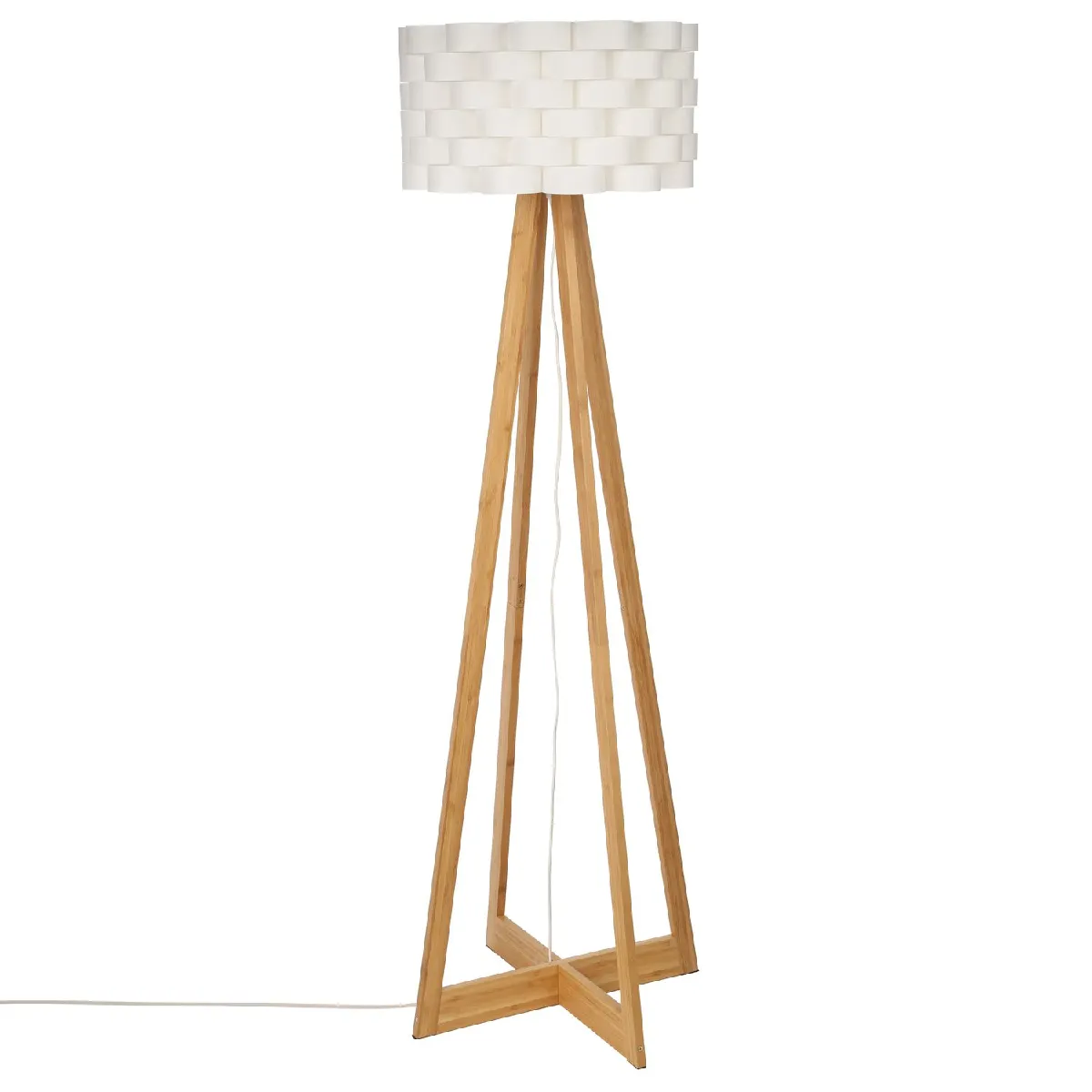 Atmosphera, Createur D'Interieur Atmosphera Lampadaire bambou Moki - Blanc