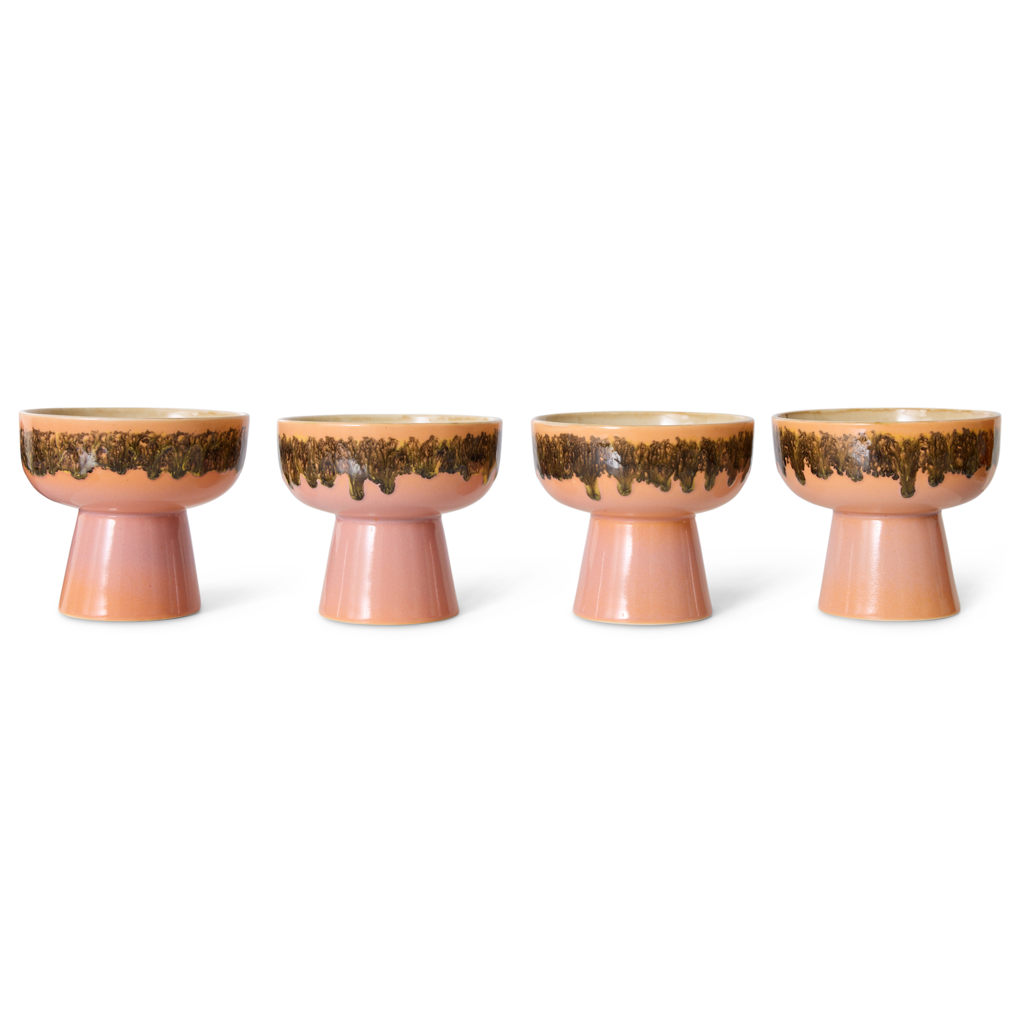 Servies 70s ceramics tapas schaal op voet L lush