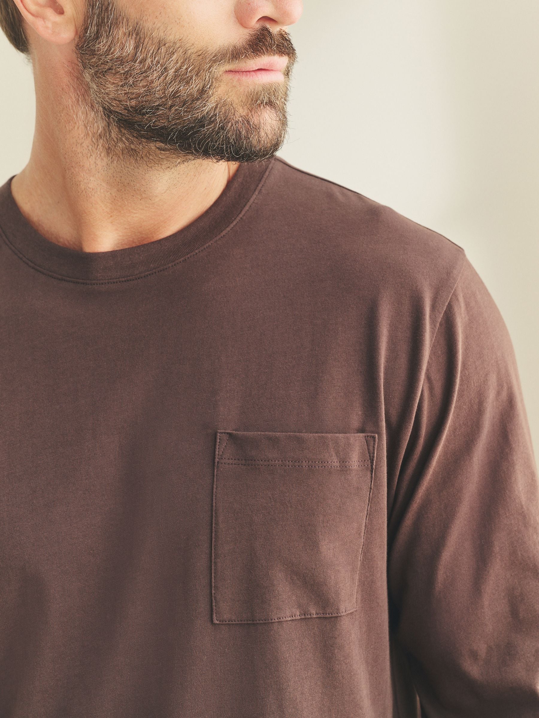 Chocoladebruin/zwart - Jersey pyjamaset met lange mouwen