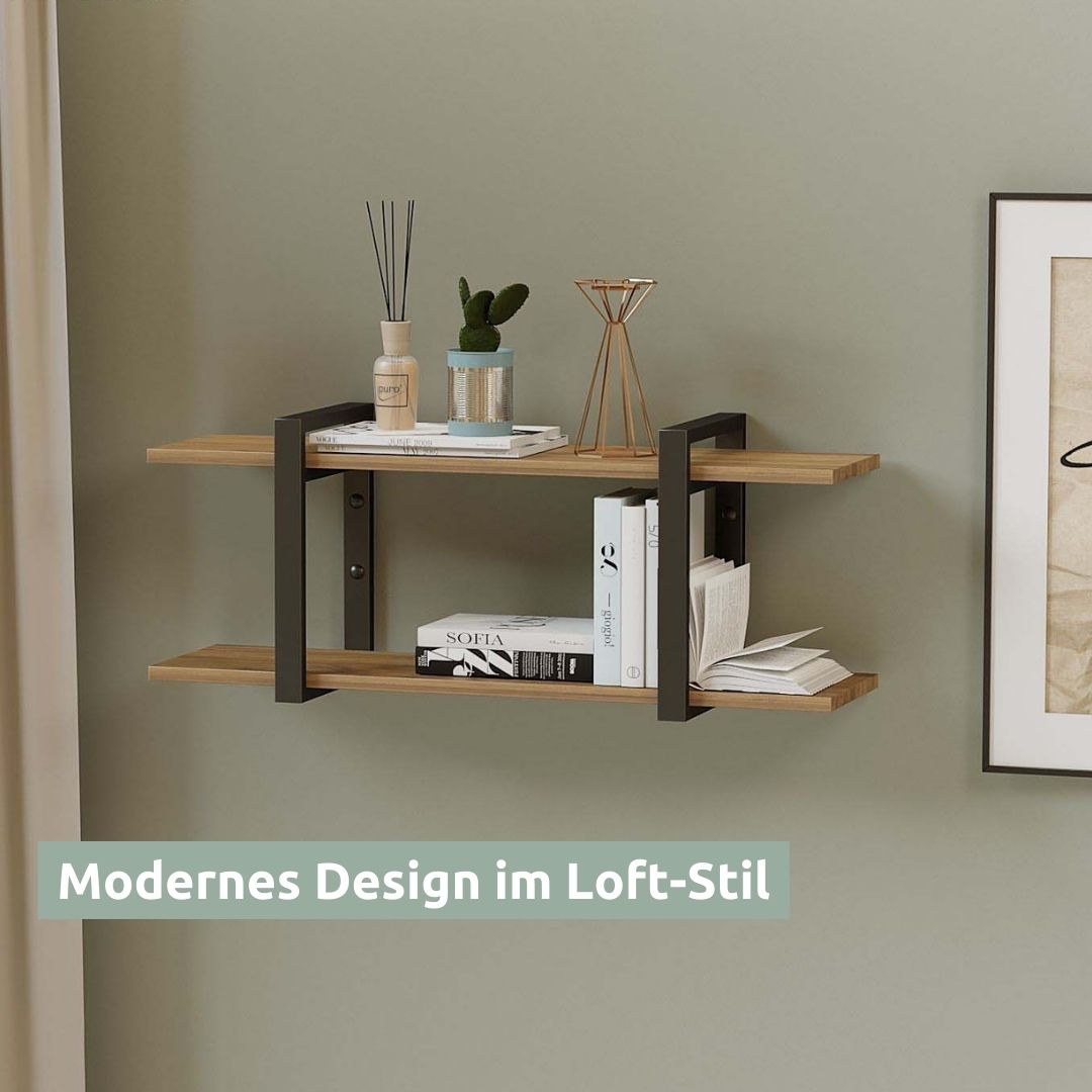 holz4home® Regal aus Eiche I Wandmontage | Natur