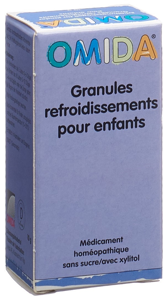 Omida Erkältungschügeli für Kinder<br>10 g, Flasche, Streukügelchen, ohne Zucker