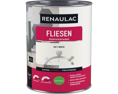 RENAULAC Tegelverf, Satijnwit, 1 L