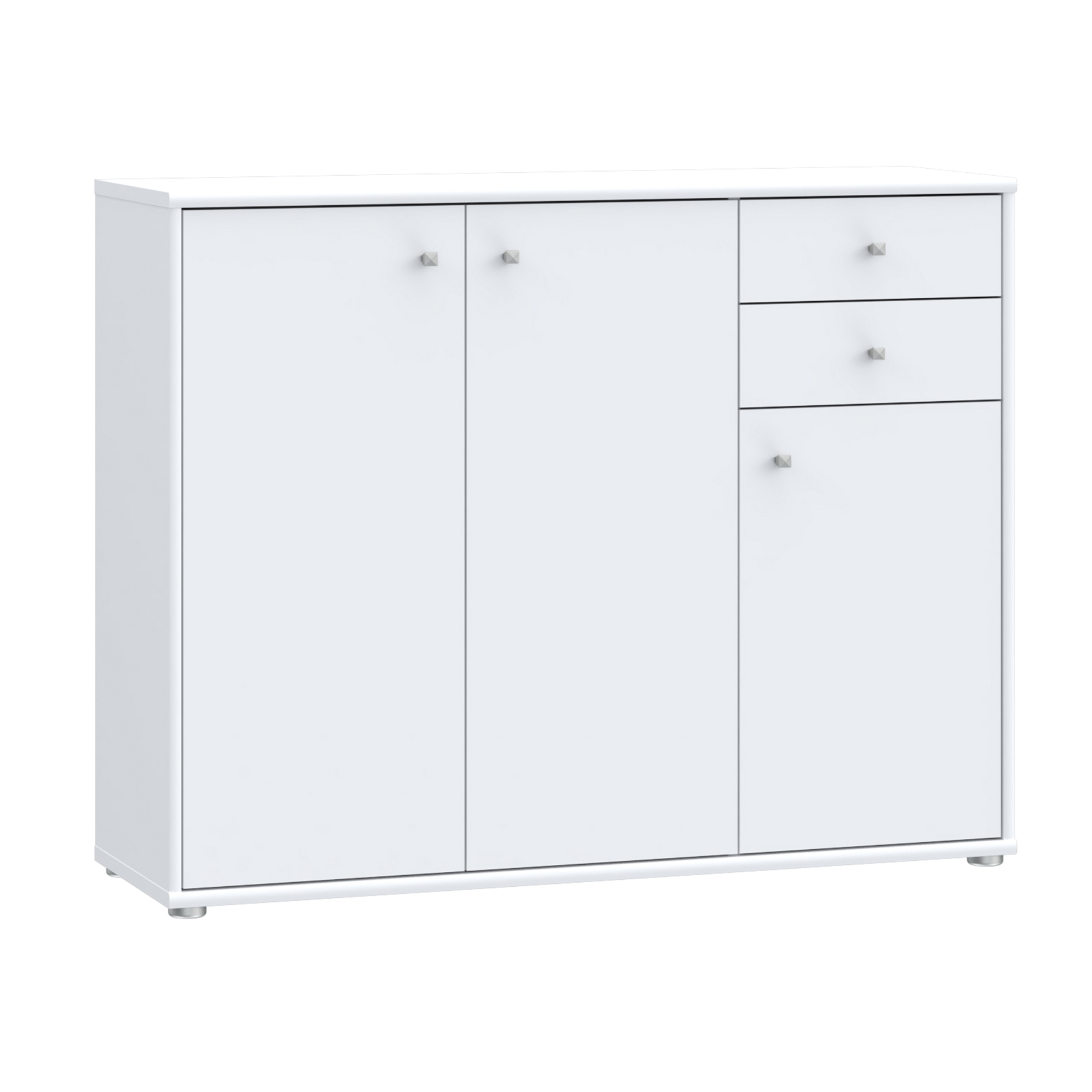 Kommode - weiß - 2 Schubkästen - 109x86 cm
