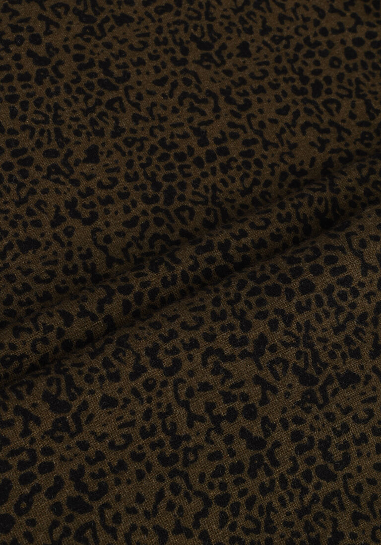 SCOTCH & SODA donkergroene scotch & soda  all over printed mockneck long sleeved shirt
