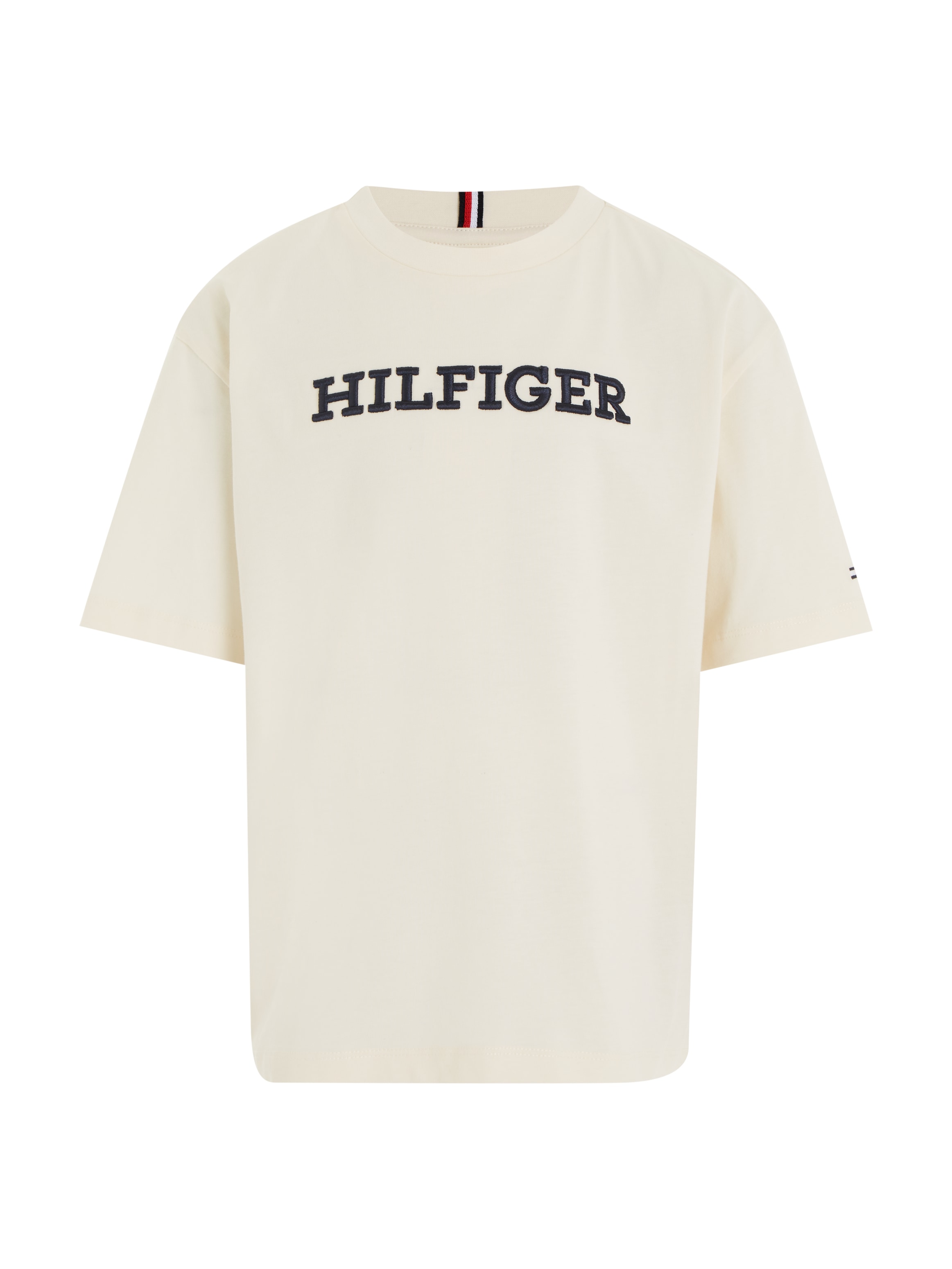 Tommy Hilfiger T-Shirt »U MONOTYPE TEE S/S« mit grosser Logo-Stickerei