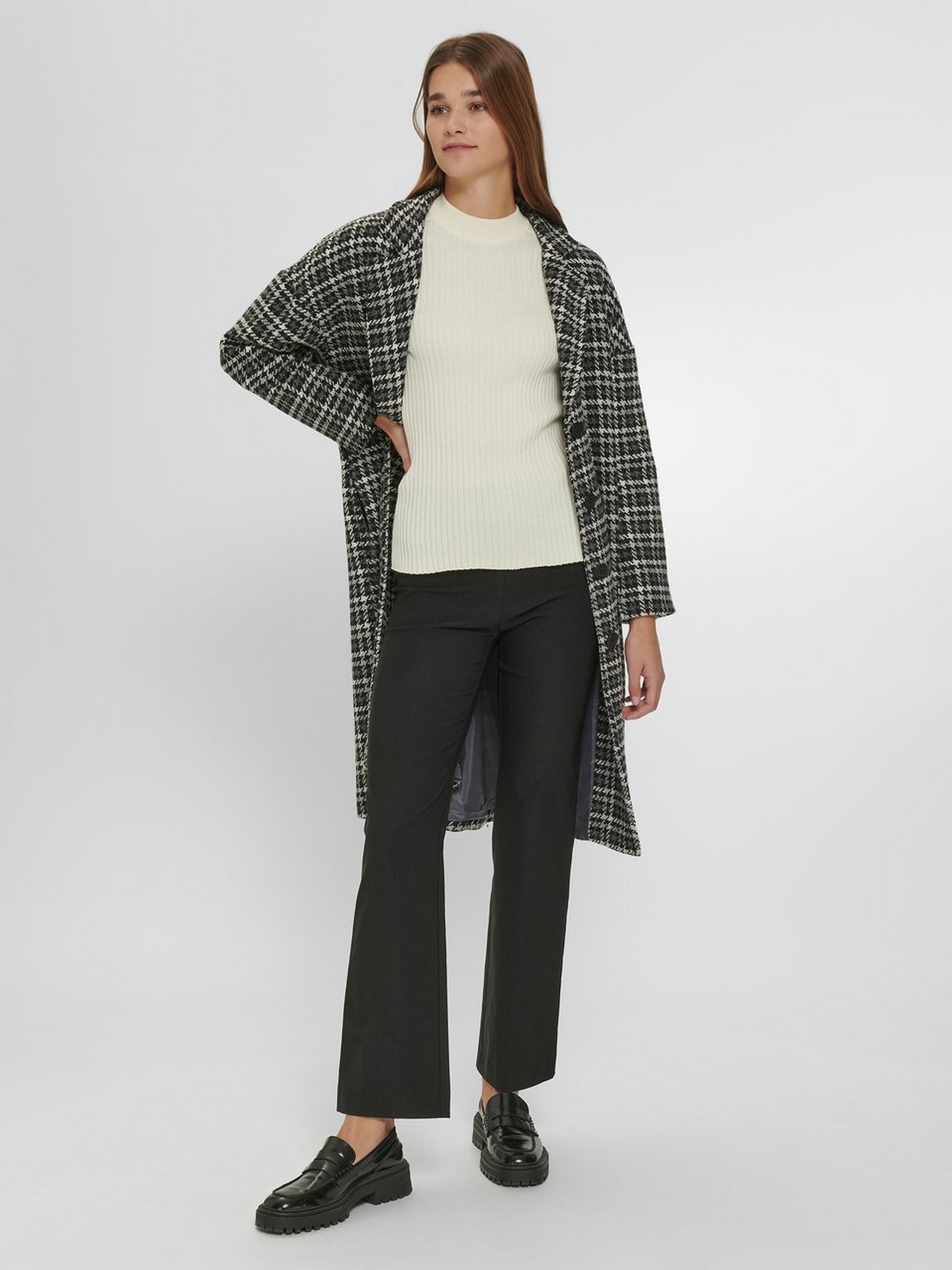 Rundhals-Pullover mit 1/2-Arm