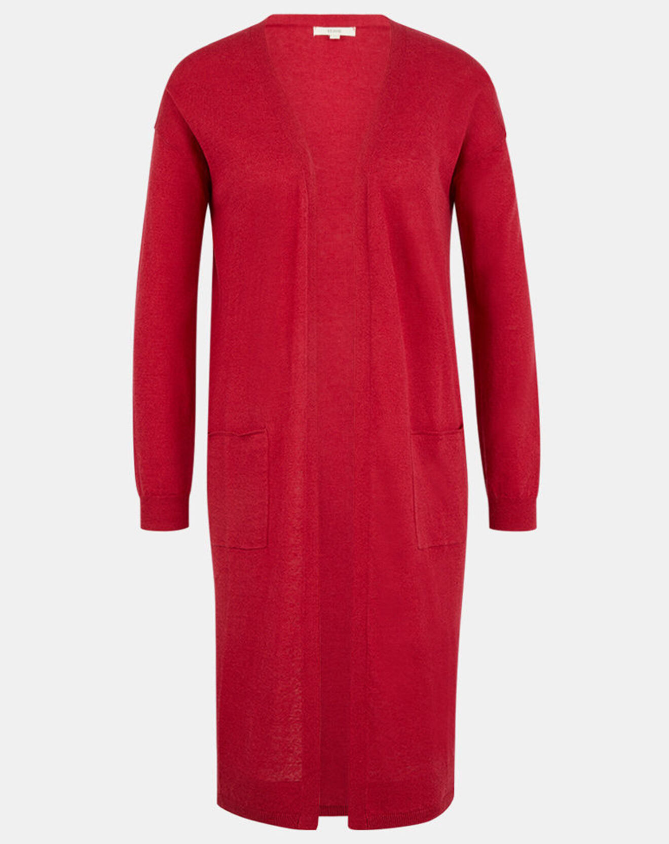Yerse Gilet en Lin & Coton Twin rouge