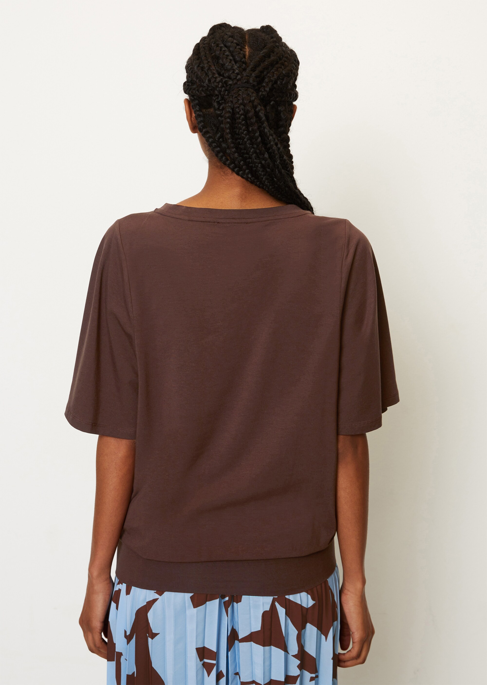 T-Shirt mit Bund-Abschluss regular mit TENCEL™ Modal