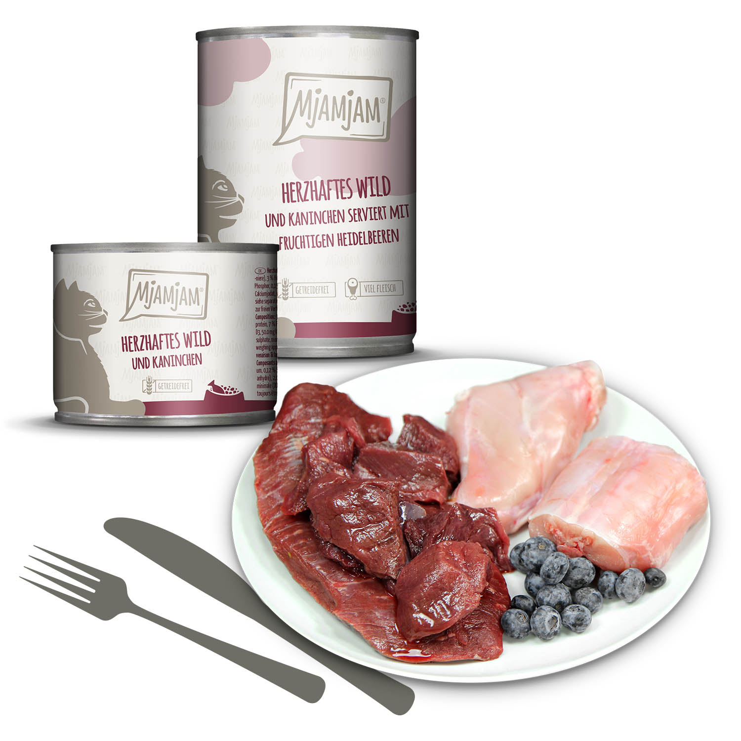 herzhaftes Wild & Kaninchen an fruchtigen Heidelbeeren