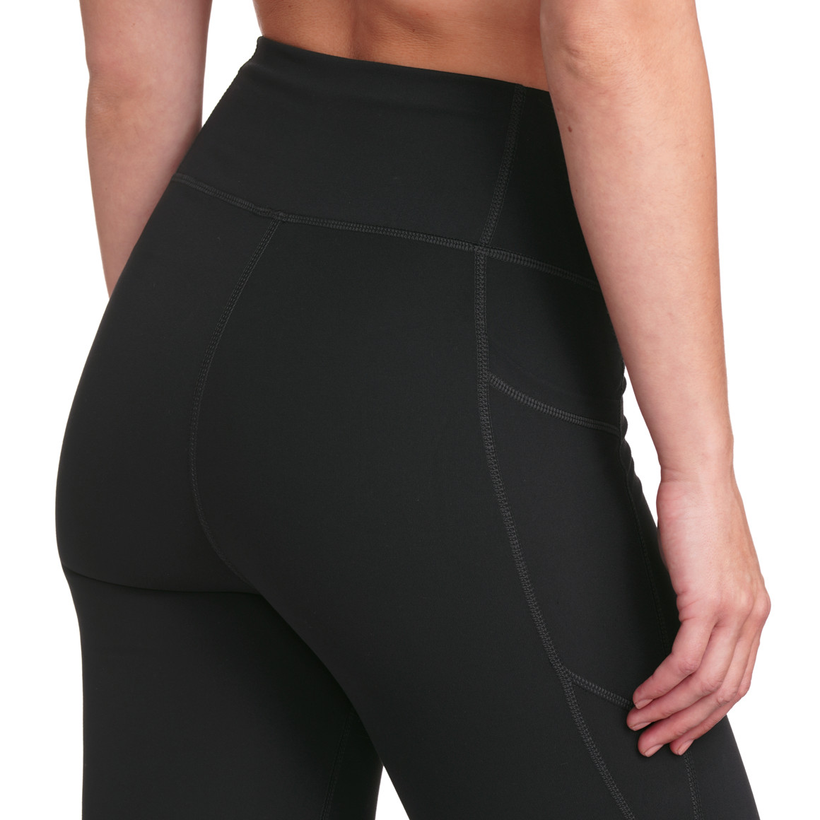 Gina Sports Damen Sport-Leggings mit gummiertem Print schwarz