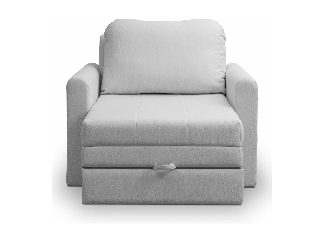Fauteuil convertible 1 place - gris clair - DEJANO
