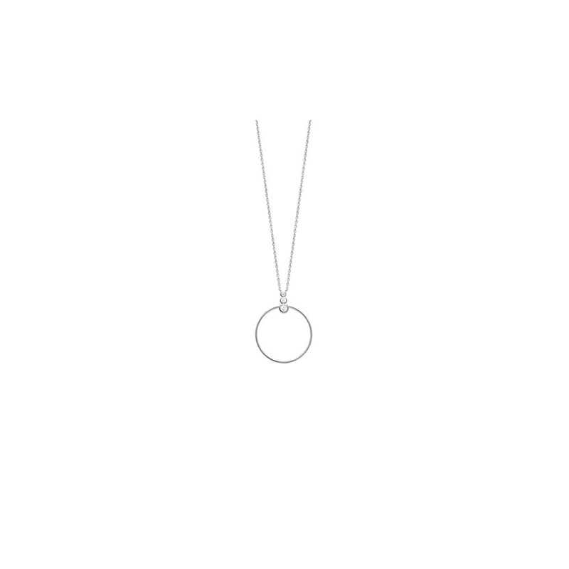 Collier Femme - Argent 925 - Oxyde de zirconium - Longueur : 45 cm