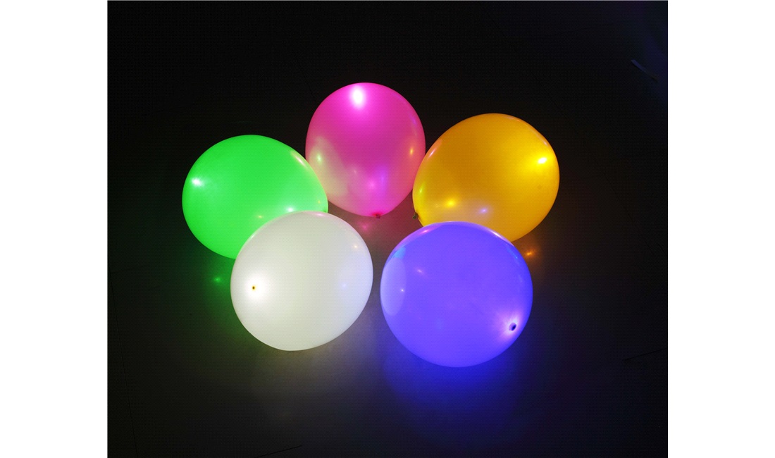 Balloner med LED lys, 5 stk. pakke