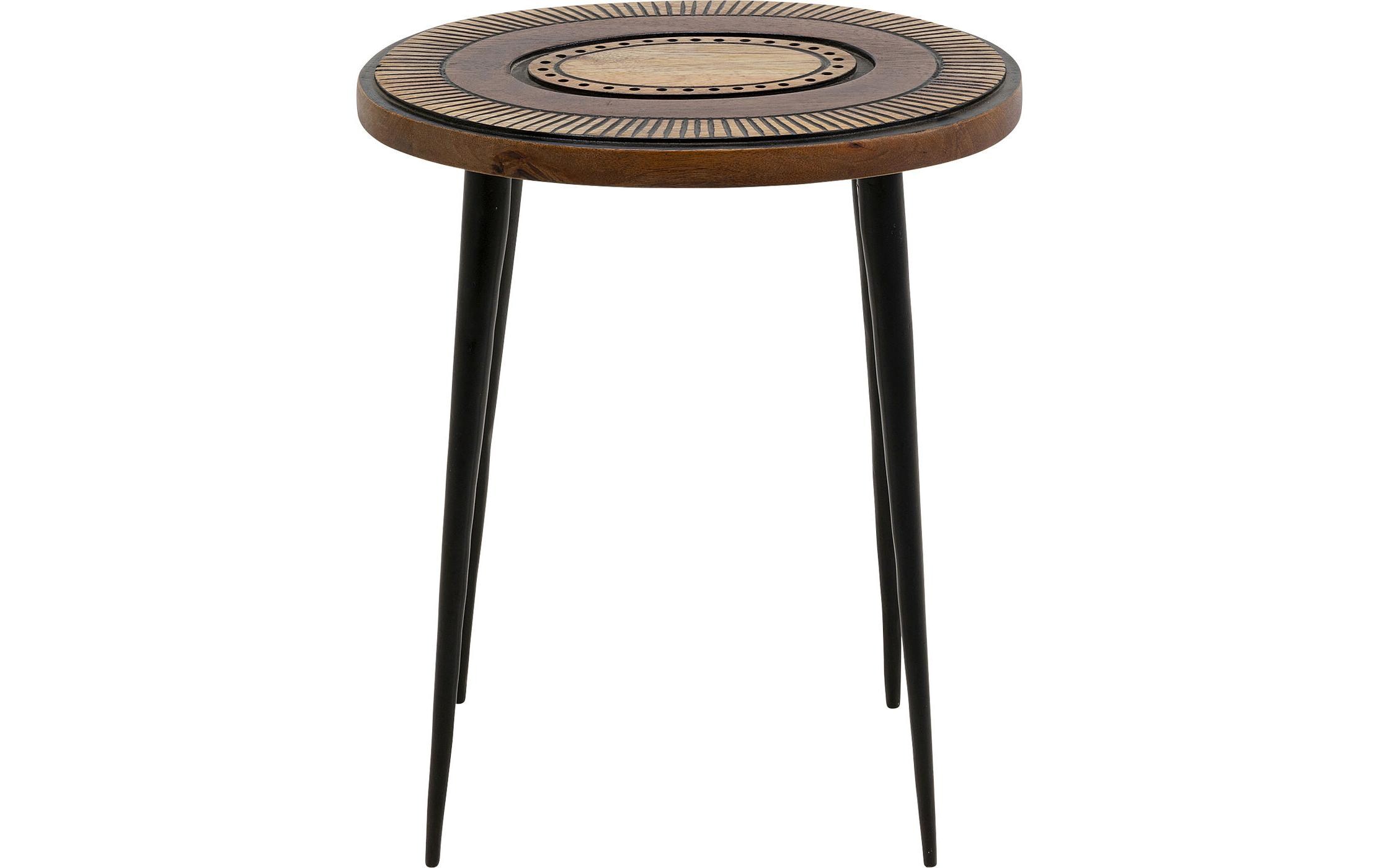 Beistelltisch Medina 40 x 45 cm, Braun<br>Ovaler Beistelltisch