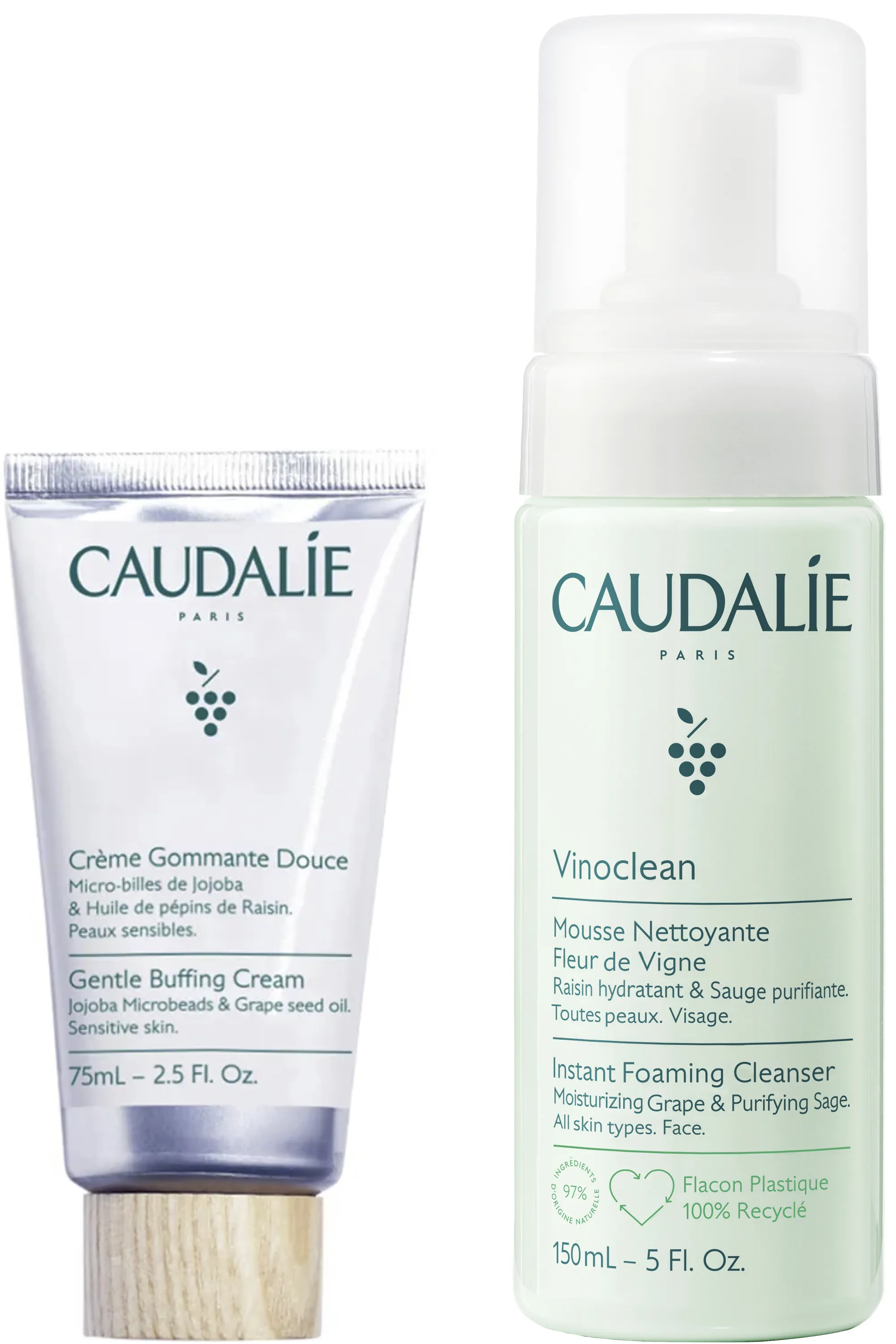 Caudalie Duo Mixologie Chantilly Sucrée Vinoclean-225 ml
