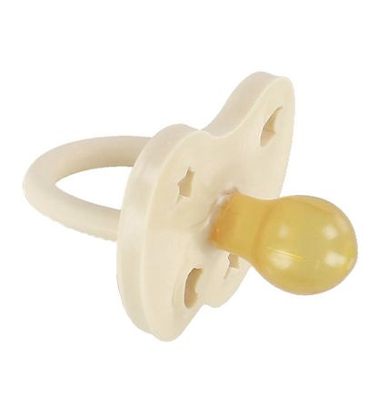 Hevea Schnuller - 0-3 mt. - Naturgummi - White m. Mond/Sternen