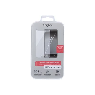 BigBen - protection d'écran universel - verre trempé pour smartphones de 5.3 à 5.5 pouces