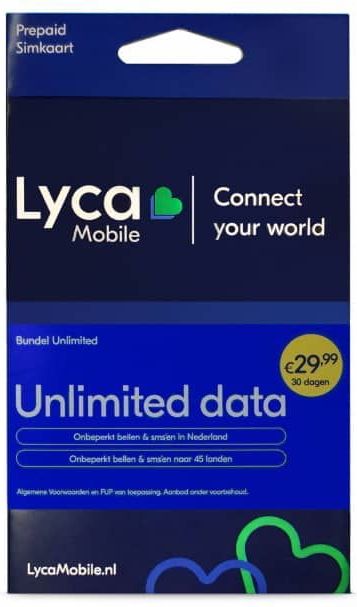 Lycamobile Holland Plan - Onbeperkt Data - 30 Dagen