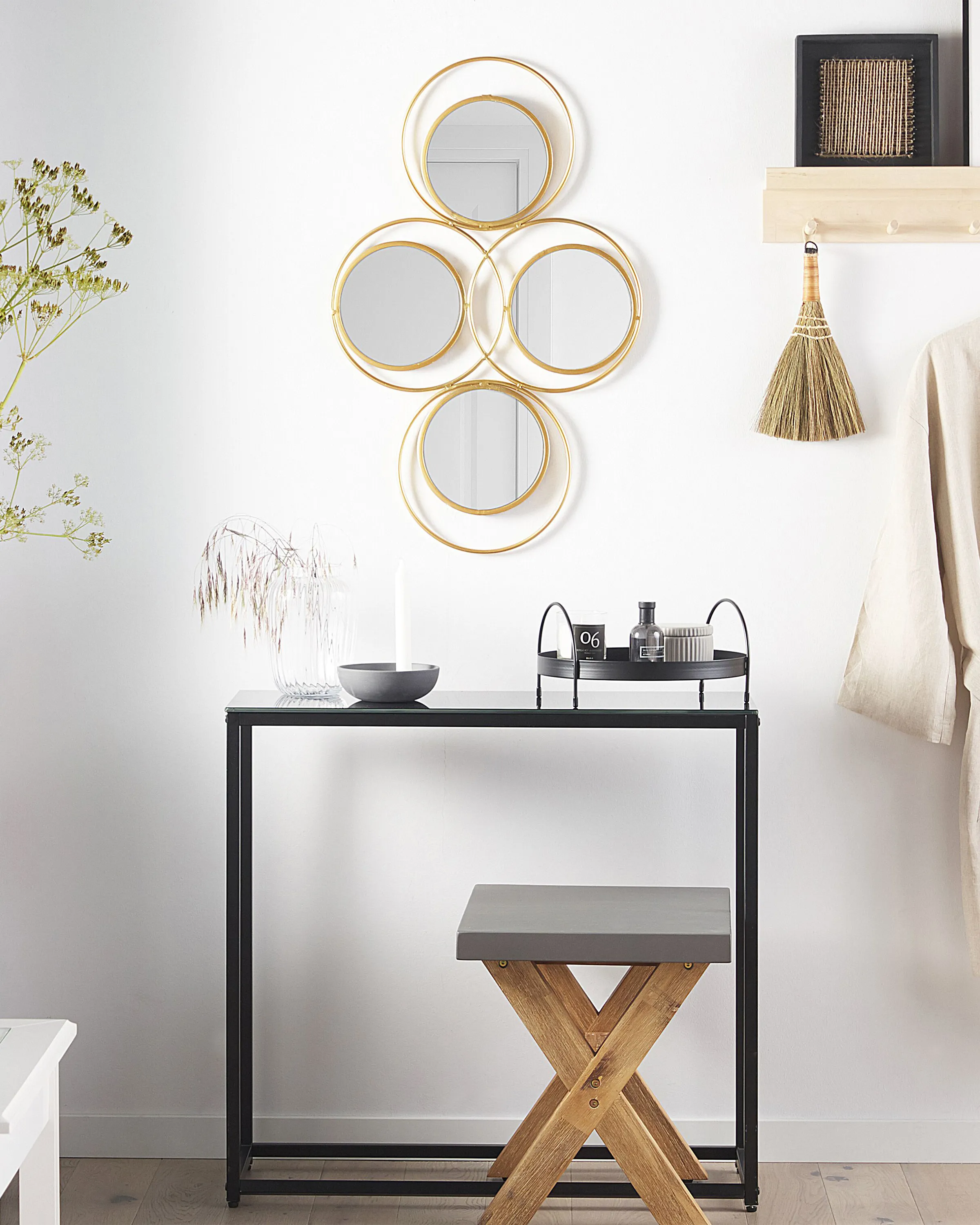 Wandspiegel LESCAR 50 cm 80 cm Metaal Goud