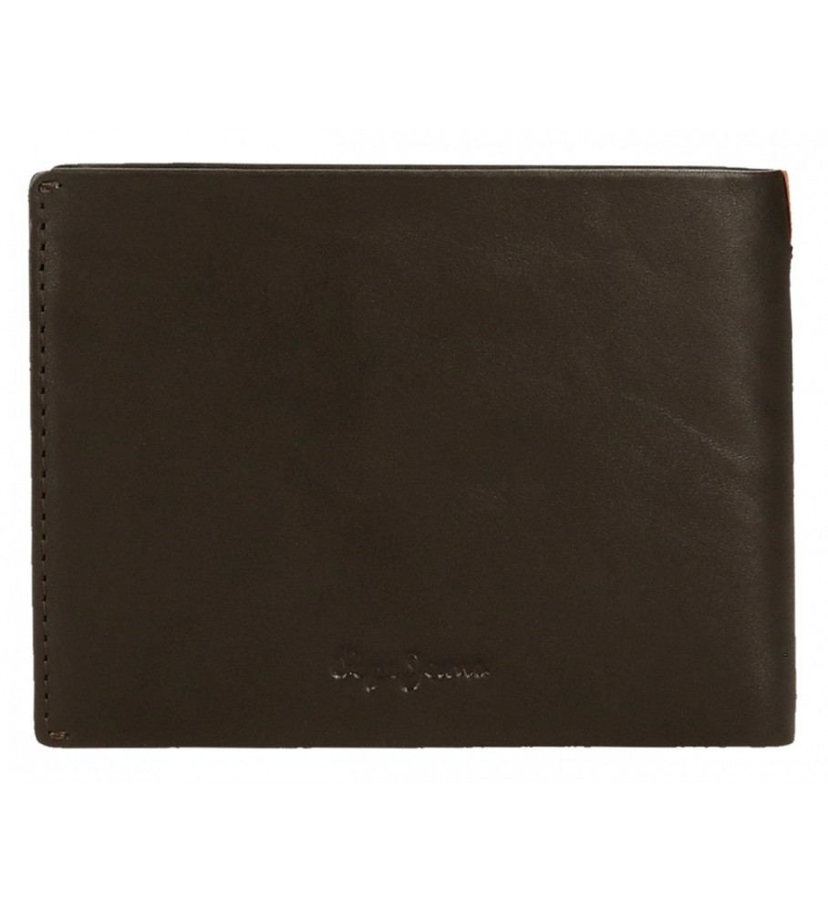 Carteira Pepe Jeans Marshal em couro marrom