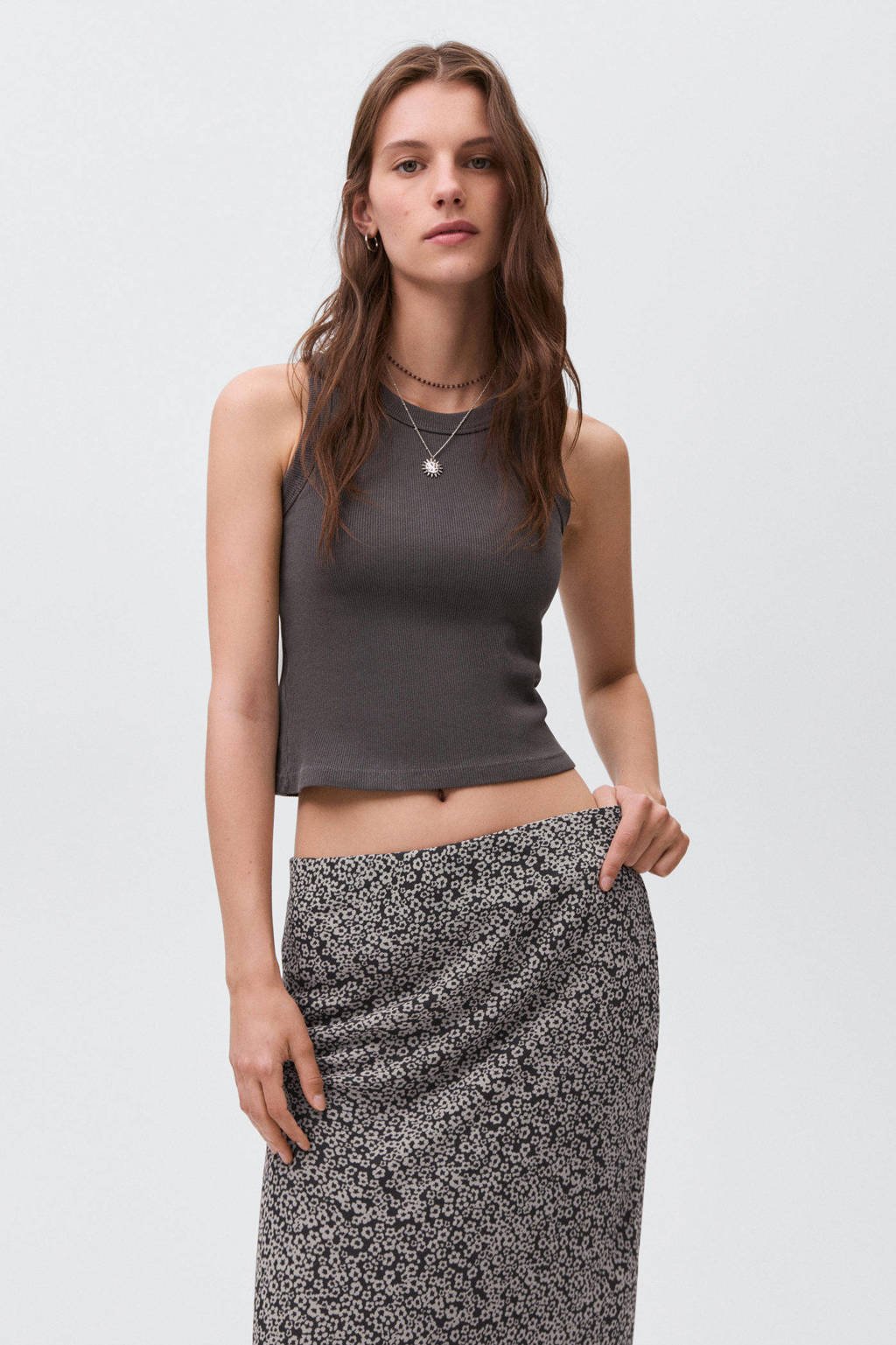 MANGO TEEN maxi rok zwart