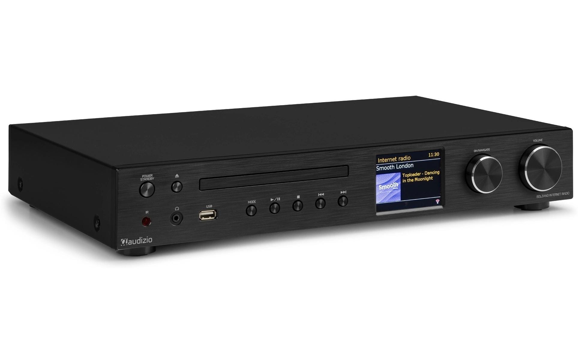 Internet Radio Bolzano Schwarz<br>Radio mit Verstärker und DAB+/CD