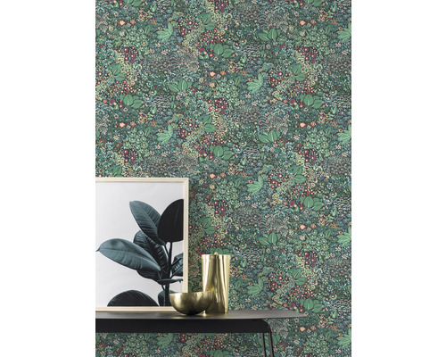 Vliesbehang 460834 bladmotief groen