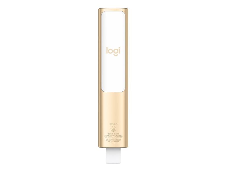 Logitech Presenter Spotlight Gold Innovative Presenterlösung im minimalistischen Design mit digitalem Laserpointer und 30m Reichweite