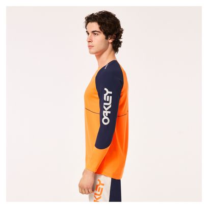 Maillot Manches Longues Oakley Maven Scrub Orange/Bleu