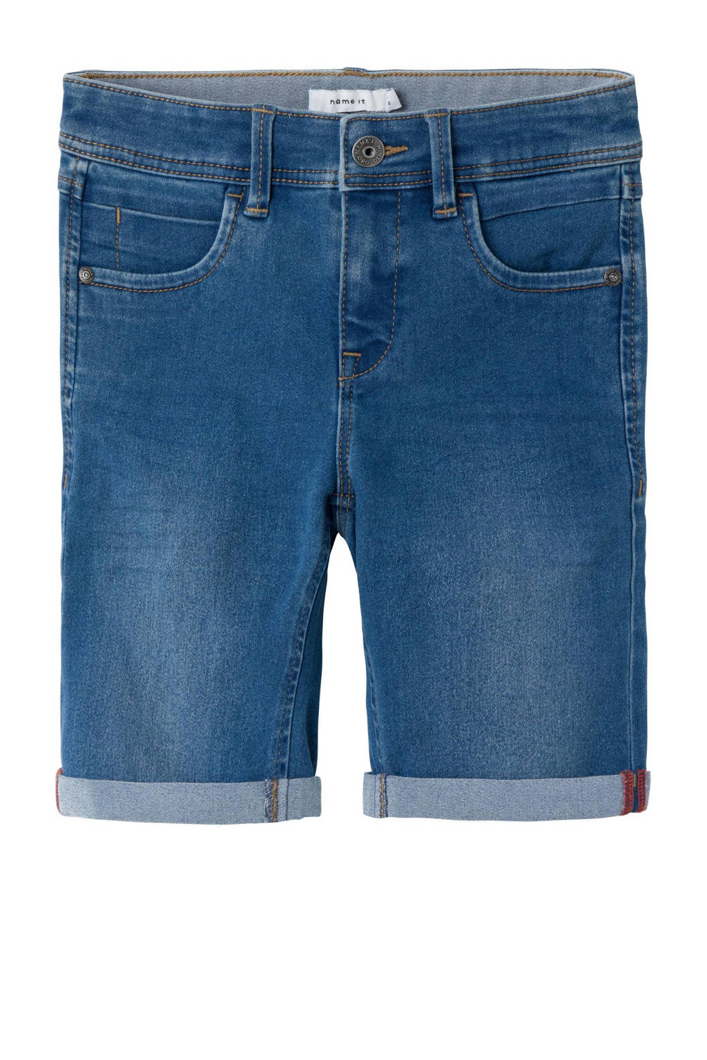 NAME IT slim fit short NKMSILAS medium blue denim