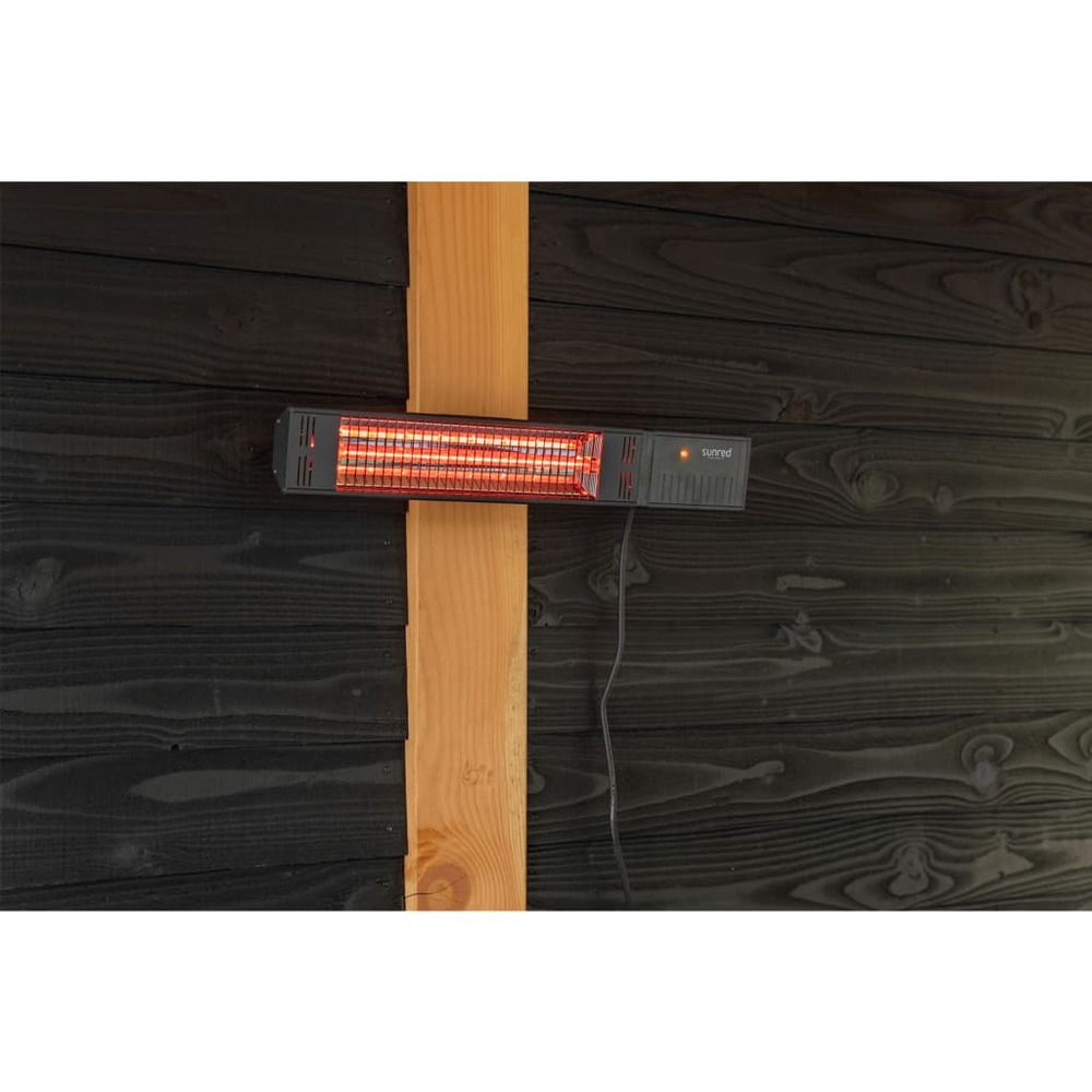 Chauffage mural fortuna 1500 w or rose noir