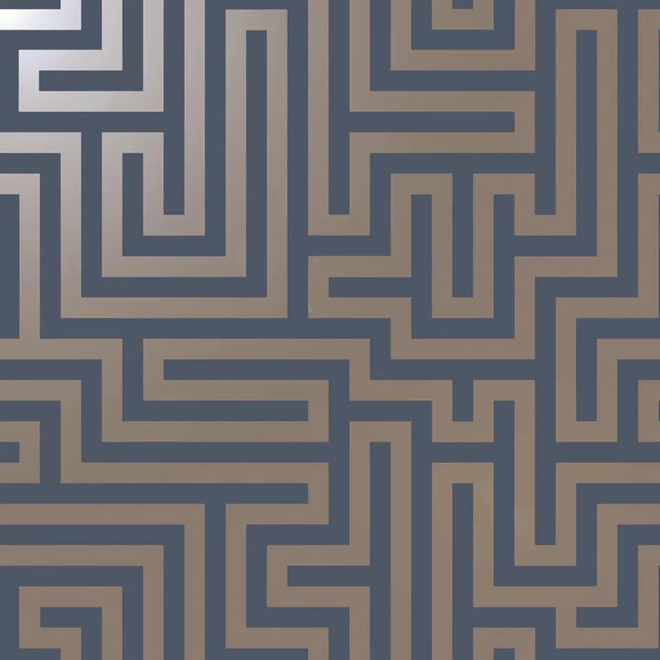 Dutch Wallcoverings - Indulgence Maze navy - 0,53x10,05m