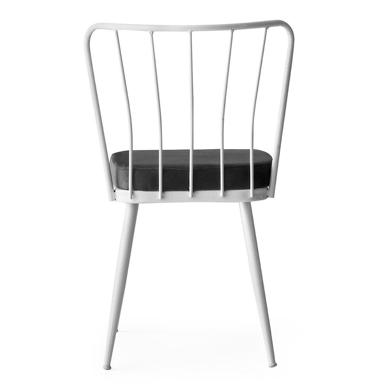 Homitis 2 Chaises Yildiz blanc/noir - 43x82x42 cm