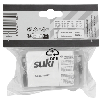 Suki oordoppen met koord - 33 db - 1 paar