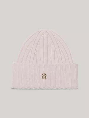 Gorro de malha com monograma TH Essential Chic