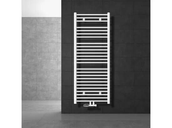 Radiateur Design Sahara Non Electrique, 600 x 1500 mm, Blanc, Connexion Central, avec Kit