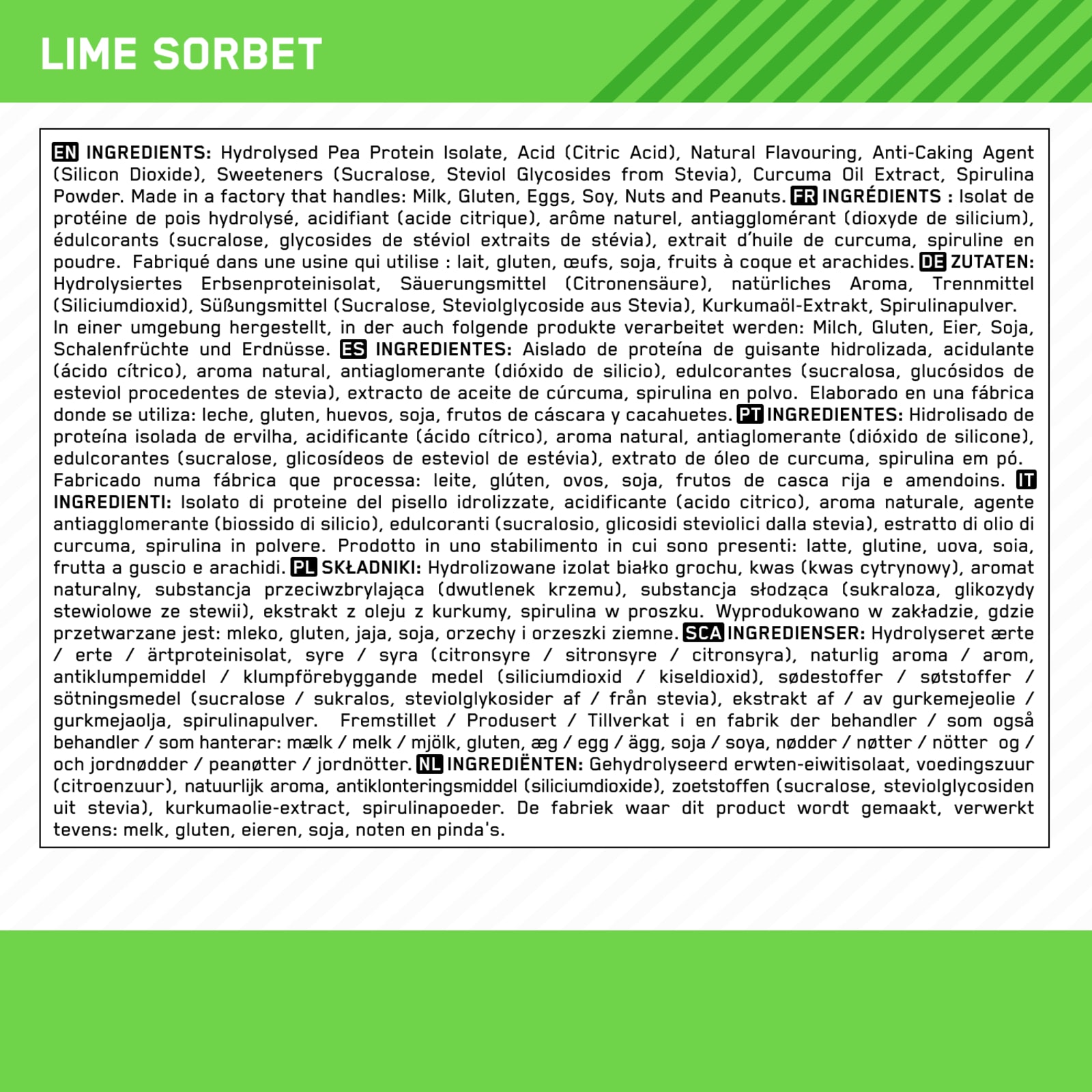 Clear Protein - 280g - Lime Sorbet