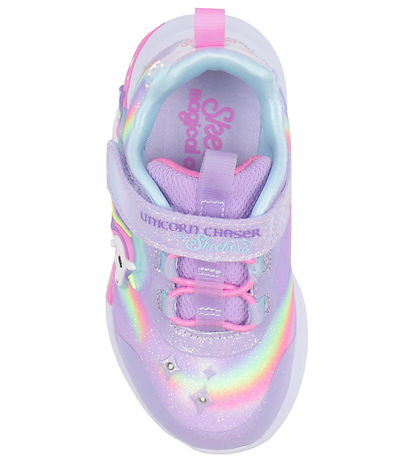 Skechers Sko m. Lys - Unicorn Chaser - Lavender/Multi