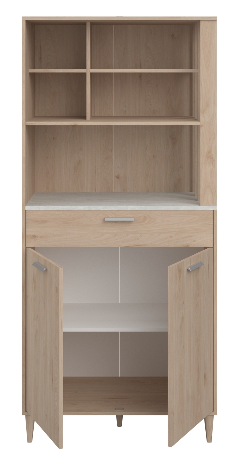2-teiliges Buffet-Set GALA 1 - Jackson Eiche - Beton-Optik