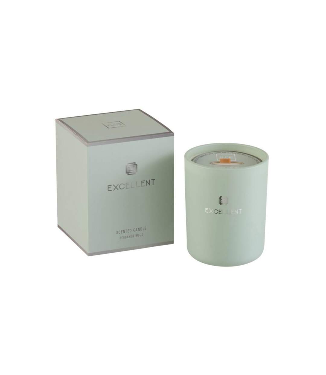 Paris Prix - Bougie Parfumée En Verre excellent 14cm Bergamot Wood Vert