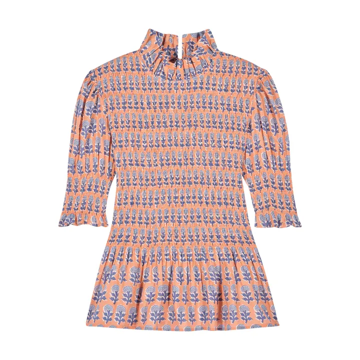 Maria de la Orden Blouse Manches Courtes Aleria Imprimée | Orange